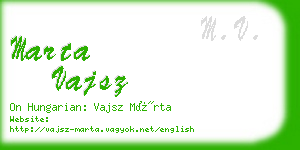 marta vajsz business card